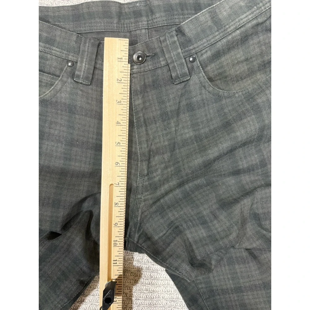Comme Ca Ism Plaid Pants Mens‎ 30 Gray Black Tartan Slim Straight Cotton